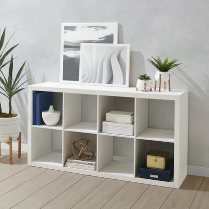 Better Homes & Gardens 8-Cube Storage Organizer, White Texture nowalshop