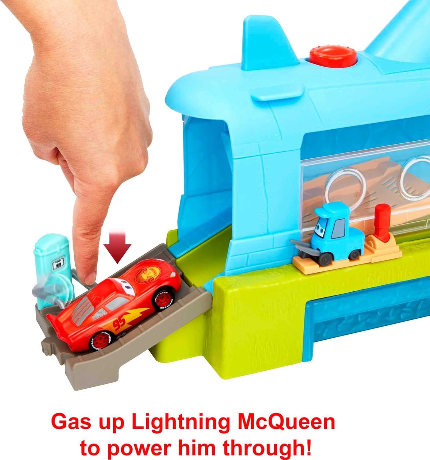 Mattel Disney and Pixar Cars Toys, Submarine Car Wash Playset with Color-Change Lightning McQueen Toy Car, Water Play- nowalshop