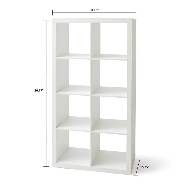 Better Homes & Gardens 8-Cube Storage Organizer, White Texture nowalshop