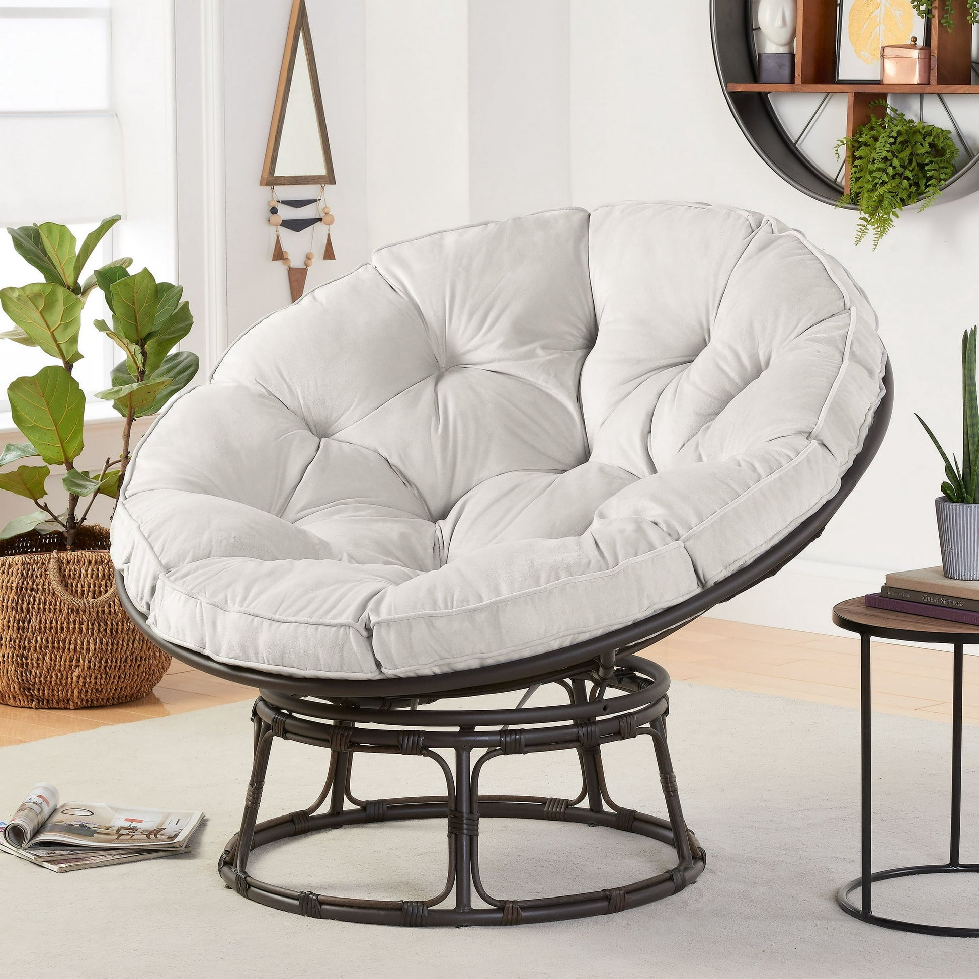 Better Homes & Gardens Papasan Chair, Pumice Gray, 46 - nowalshop